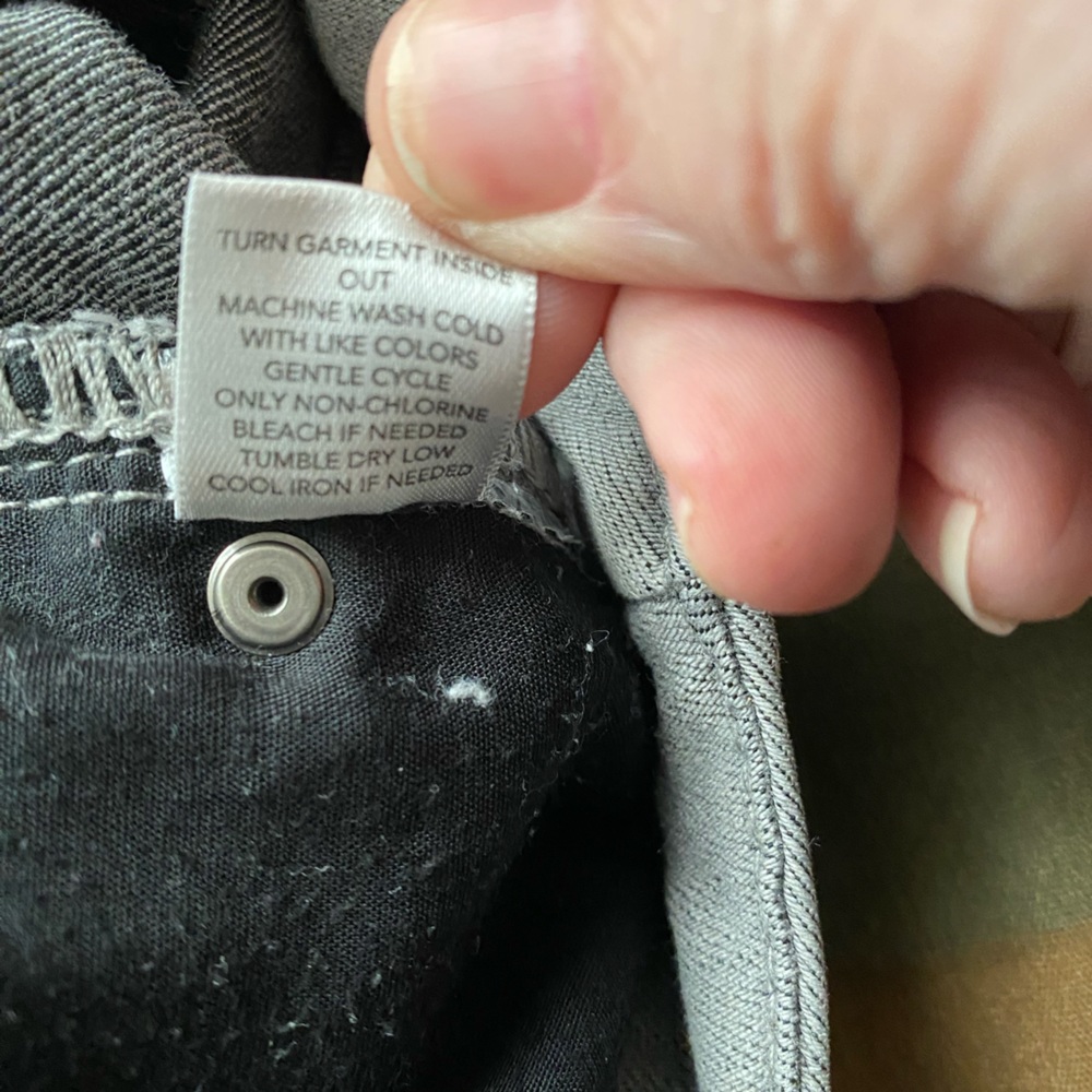 SOLD Christopher & Banks denim jeans gray with fancy back pockets size 14 - Picture 9 of 12